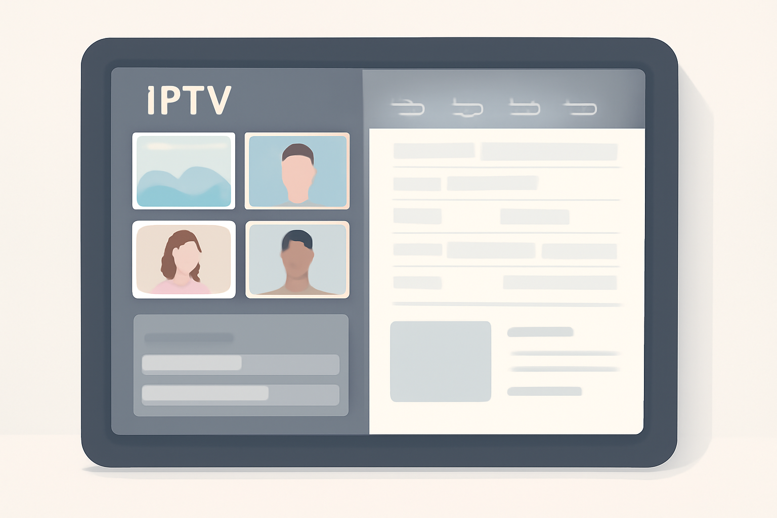 Best IPTV Player Review: Comparing TiviMate Smarters and XCIPTV — IPTV illustration